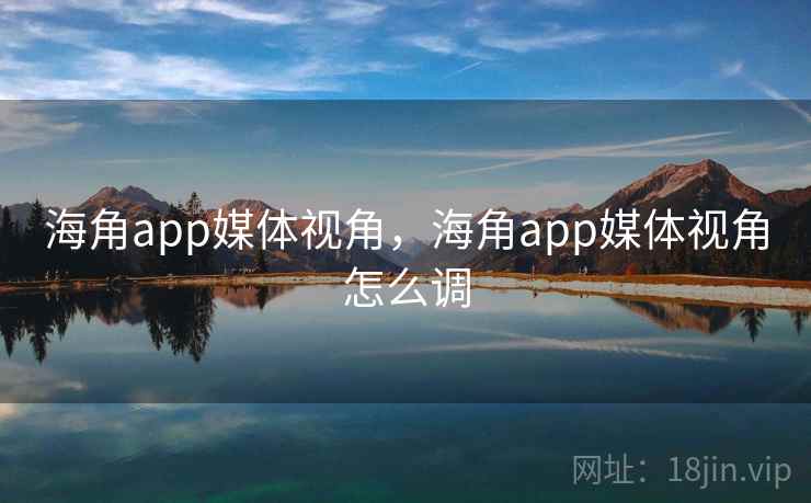 海角app媒体视角，海角app媒体视角怎么调