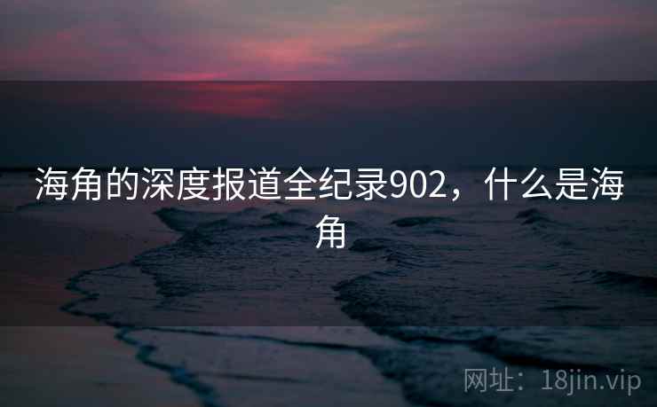 海角的深度报道全纪录902，什么是海角